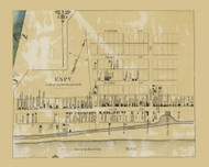 Espy Village, Scott Township, Pennsylvania 1860 Old Town Map Custom Print - Columbia Co.