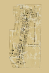 Lightstreet Village, Scott Township, Pennsylvania 1860 Old Town Map Custom Print - Columbia Co.