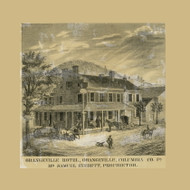 Orangeville Hotel - Columbia Co., Pennsylvania 1860 Old Town Map Custom Print - Columbia Co.