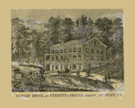 Rupert Hotel - Columbia Co., Pennsylvania 1860 Old Town Map Custom Print - Columbia Co.