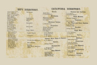 Catawissa Business Directory - Columbia Co., Pennsylvania 1860 Old Town Map Custom Print - Columbia Co.