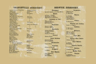 Orangeville & Berwick Business Directory - Columbia Co., Pennsylvania 1860 Old Town Map Custom Print - Columbia Co.