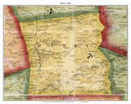 Derry Township, Pennsylvania 1860 Old Town Map Custom Print - Montour Co.