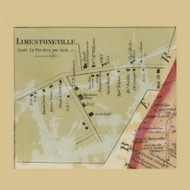 Limestoneville, Pennsylvania 1860 Old Town Map Custom Print - Montour Co.