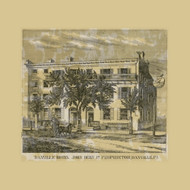 Danville Hotel, Pennsylvania 1860 Old Town Map Custom Print - Montour Co.