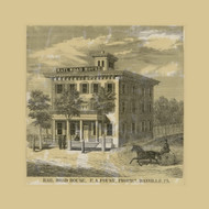 Rail Road House, Pennsylvania 1860 Old Town Map Custom Print - Montour Co.