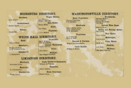 Moorsburg, White Hall, Limestone, & Washingtonville Business Directory, Pennsylvania 1860 Old Town Map Custom Print - Montour Co.