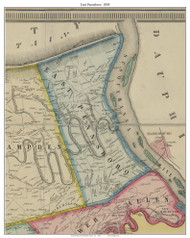 East Pennsboro Township, Pennsylvania 1858 - Old Town Map Custom Print - Cumberland Co.