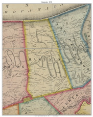 Hampden Township, Pennsylvania 1858 - Old Town Map Custom Print - Cumberland Co.
