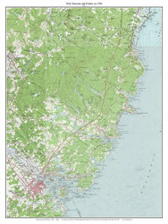 York Seacoast and Kittery 1956 - Custom USGS Old Topo Map - Maine