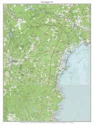Wells Seacoast 1956 - Custom USGS Old Topo Map - Maine