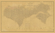Monrys Creek, Potrero Point  & Calaveras Point 1857 - Old Map Nautical Chart PC Harbors - San Francisco Bay Topo Charts 634 - California