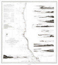 San Francisco to Umpquah River 1874 Pacific Coast Nautical Sailing Chart 602