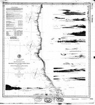 San Francisco to Umpquah River 1888 Pacific Coast Nautical Sailing Chart 602