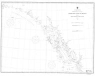 Dixon Entrance to Cape St. Elias 1868 Pacific Coast Nautical Sailing Chart 701
