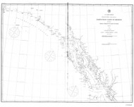Dixon Entrance to Cape St. Elias 1880 Pacific Coast Nautical Sailing Chart 701