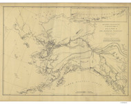 Alaska and Adjoining Territory 1975 Pacific Coast Nautical Sailing Chart 960