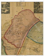 Bullskin Township, Pennsylvania 1858 Old Town Map Custom Print - Fayette Co.