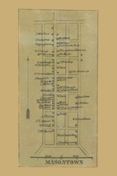 Masontown Borough, Pennsylvania 1858 Old Town Map Custom Print - Fayette Co.