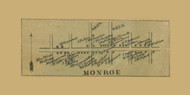 Monroe Village, Pennsylvania 1858 Old Town Map Custom Print - Fayette Co.