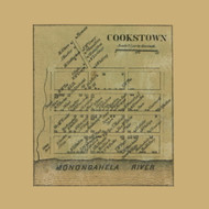 Cookstown Village, Pennsylvania 1858 Old Town Map Custom Print - Fayette Co.