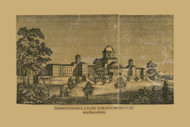 Lunatic Hospital Township, Pennsylvania 1858 Old Town Map Custom Print - Fayette Co.