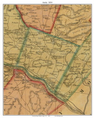 Amity Township, Pennsylvania 1854 Old Town Map Custom Print - Berks Co.