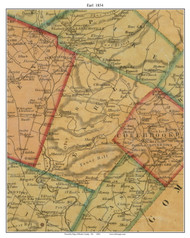 Earl Township, Pennsylvania 1854 Old Town Map Custom Print - Berks Co.