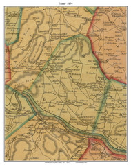 Exeter Township, Pennsylvania 1854 Old Town Map Custom Print - Berks Co.