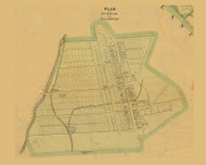 Hamburg Borough, Pennsylvania 1854 Old Town Map Custom Print - Berks Co.