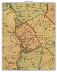 Ountelaunee Township, Pennsylvania 1854 Old Town Map Custom Print - Berks Co.