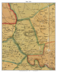 Penn Township, Pennsylvania 1854 Old Town Map Custom Print - Berks Co.