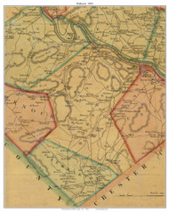 Robeson Township, Pennsylvania 1854 Old Town Map Custom Print - Berks Co.