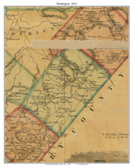 Washington Township, Pennsylvania 1854 Old Town Map Custom Print - Berks Co.