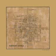 Greencastle Village, Antrim Township, Pennsylvania 1858 Old Town Map Custom Print - Franklin Co.