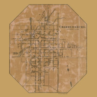 Chambersburg, Guilford Township, Pennsylvania 1858 Old Town Map Custom Print - Franklin Co.