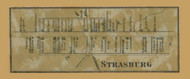 Strasburg Village,  Letterkenny Township, Pennsylvania 1858 Old Town Map Custom Print - Franklin Co.
