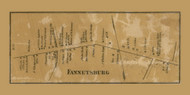 Fannetsburg Village, Metal Township, Pennsylvania 1858 Old Town Map Custom Print - Franklin Co.