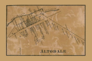 Altodale Village, Quincy Township, Pennsylvania 1858 Old Town Map Custom Print - Franklin Co.