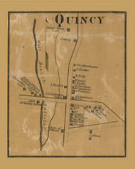Quincy Village, Pennsylvania 1858 Old Town Map Custom Print - Franklin Co.