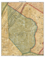 Saint Thomas Township, Pennsylvania 1858 Old Town Map Custom Print - Franklin Co.