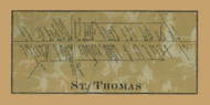 Saint Thomas Village, Pennsylvania 1858 Old Town Map Custom Print - Franklin Co.