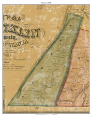 Warren Township, Pennsylvania 1858 Old Town Map Custom Print - Franklin Co.