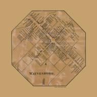 Waynesboro, Washington Township, Pennsylvania 1858 Old Town Map Custom Print - Franklin Co.
