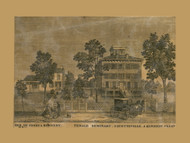 Female Seminary and Kennedy Residence, Pennsylvania 1858 Old Town Map Custom Print - Franklin Co.
