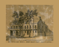 Greenville Hotel in Greencastle Township, Pennsylvania 1858 Old Town Map Custom Print - Franklin Co.