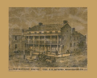 Old Manse House in Mercersburg Township, Pennsylvania 1858 Old Town Map Custom Print - Franklin Co.