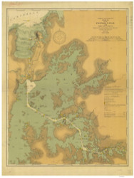 Panama Canal from Limon Bay to Mile 29 1914 (Copy 3) Panama Canal Nautical Chart Reprint PC1