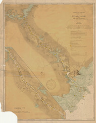 Panama Canal from Mile 29 to Panama Bay 1915 (Copy 2) Panama Canal Nautical Chart Reprint PC2