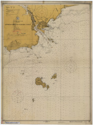Approaches to Panama Canal 1915 Panama Canal Nautical Chart Reprint 952